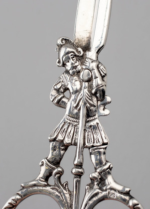 Antique Dutch Silver Figural Grape Shears - Zilveren Druivenschaartje, Schoonhoven, Middelstum